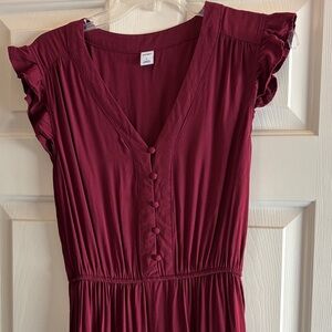 🆕 Old Navy Midi Dress with Ruffled Sleeves